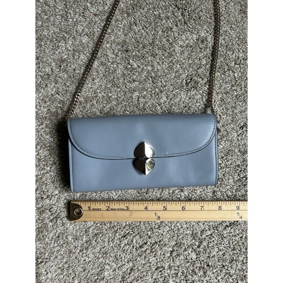 Kate Spade Smooth Italian Leather lula Crossbody Wallet Blue Color New - Picture 4 of 10